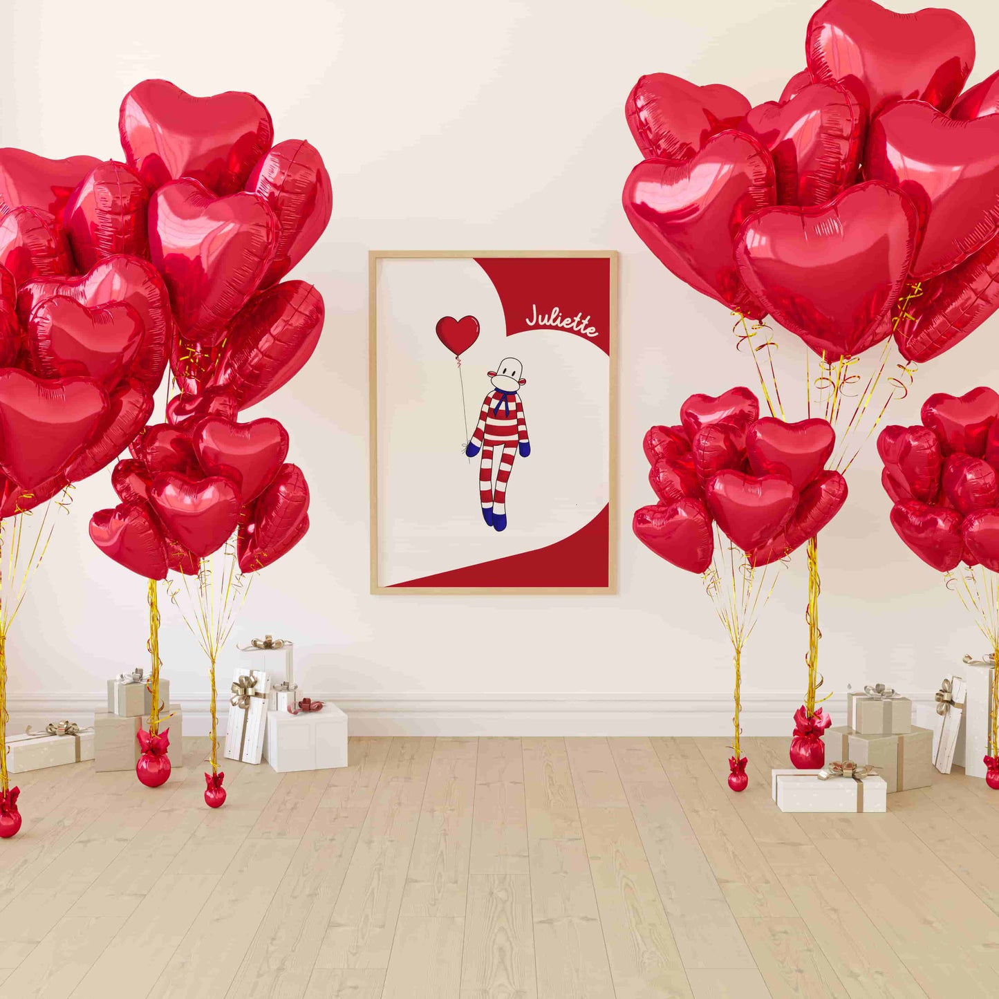 Poster personalizzabile - PALLONCINI BLU