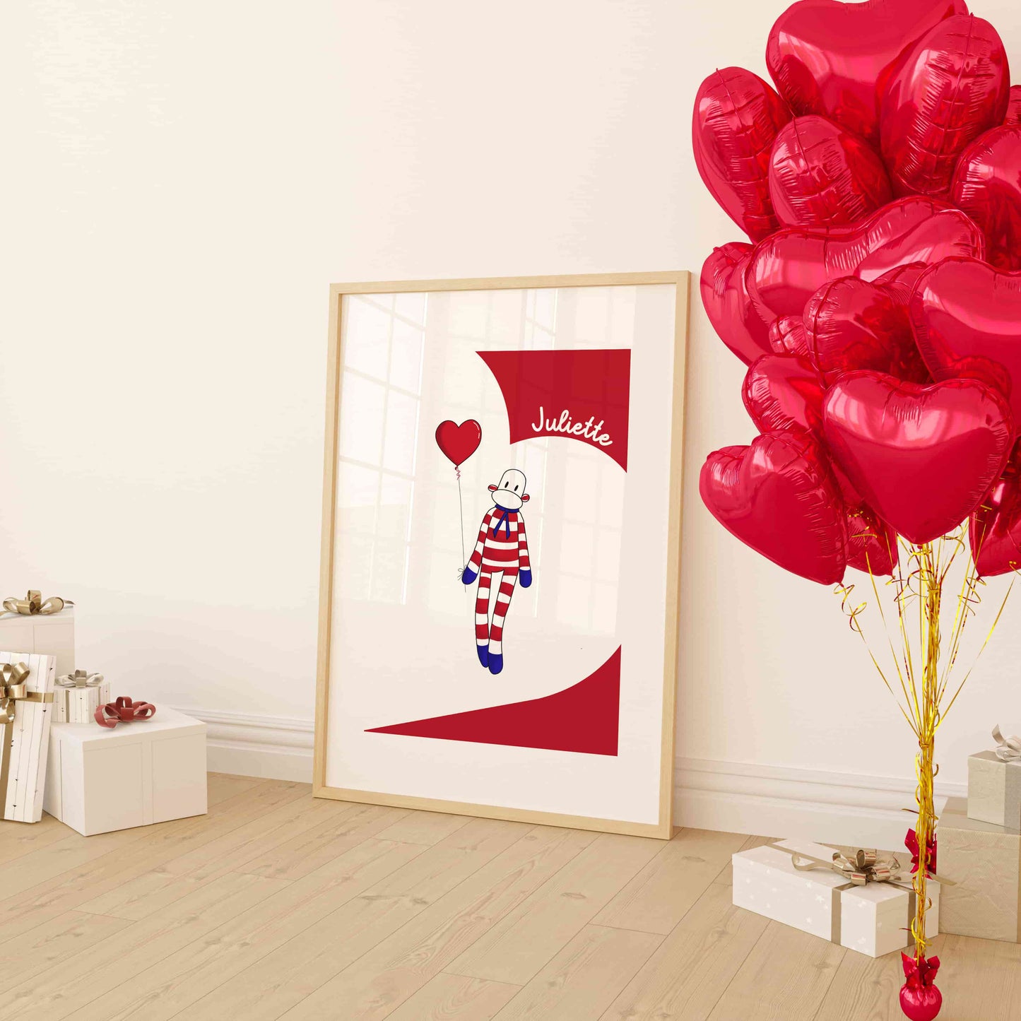 Poster personalizzabile - PALLONCINI BLU