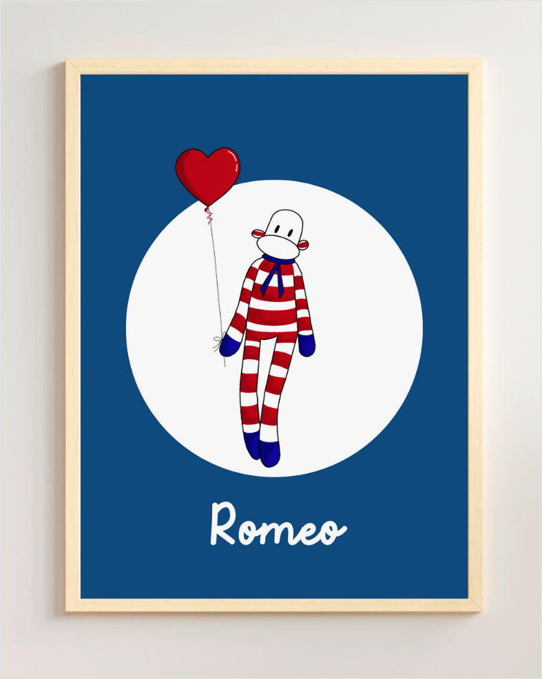 Poster personalizzabile - PALLONCINI BLU