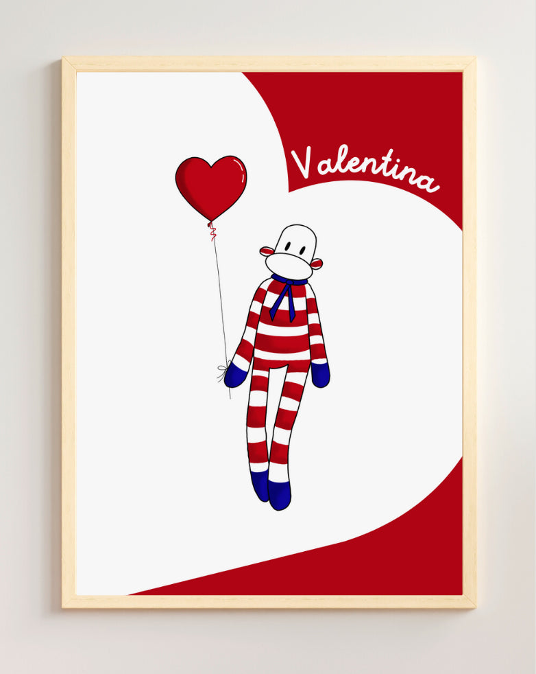 Poster personalizzabile - PALLONCINI BLU