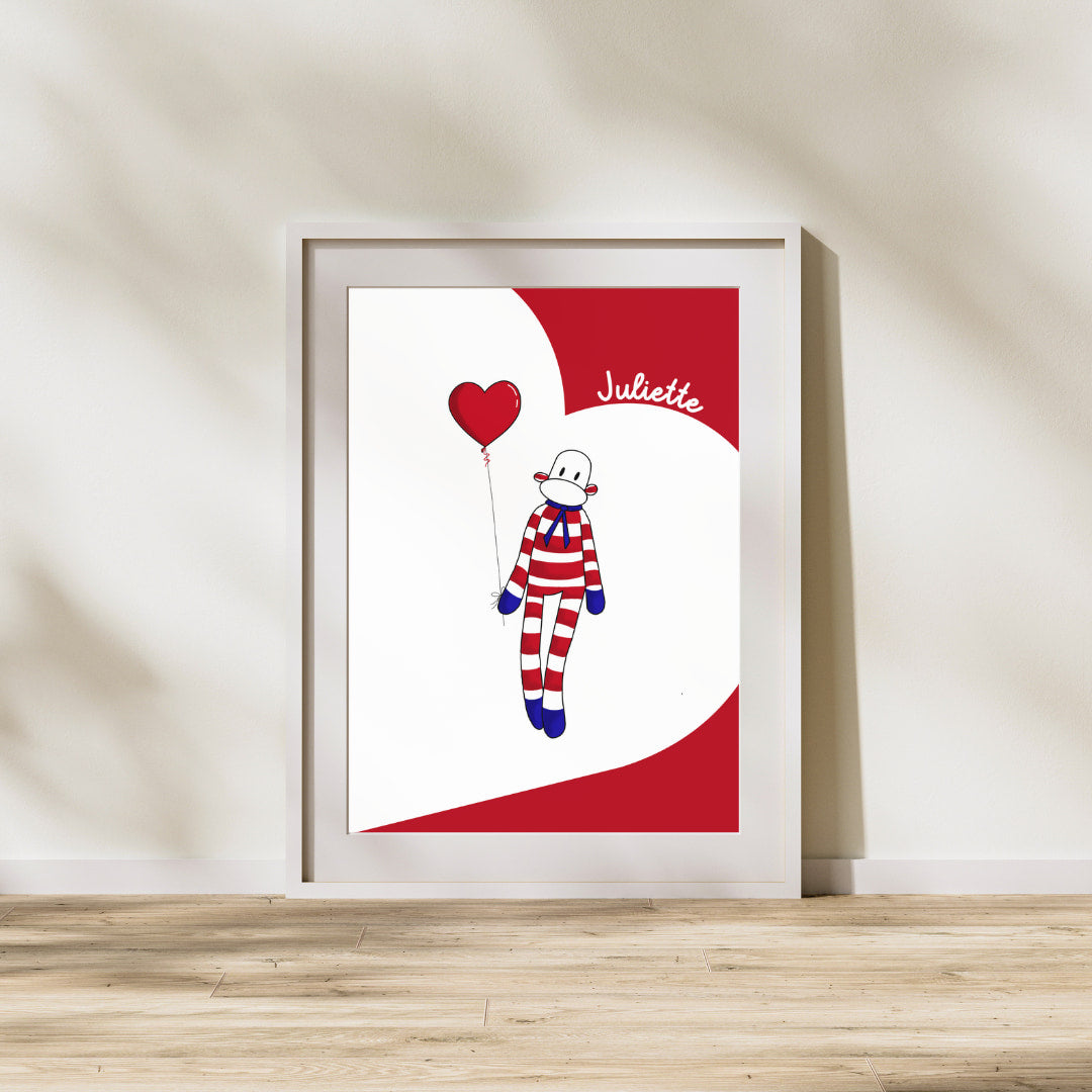 Poster personalizzabile - PALLONCINI BLU