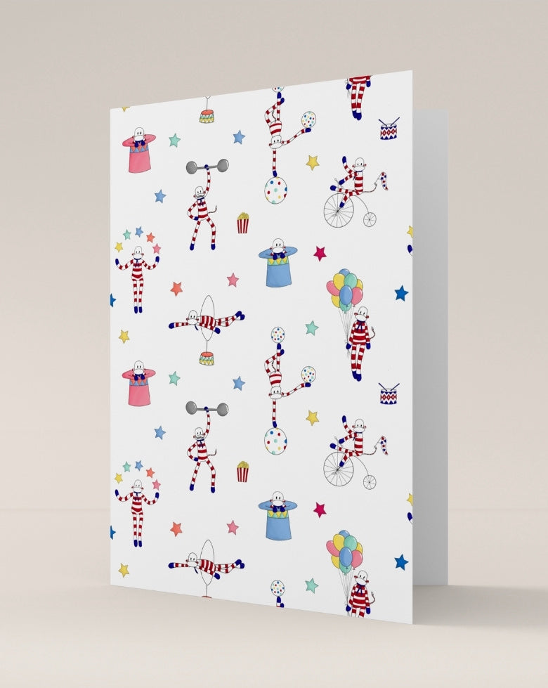 Carte double - Anniversaire "le cirque"
