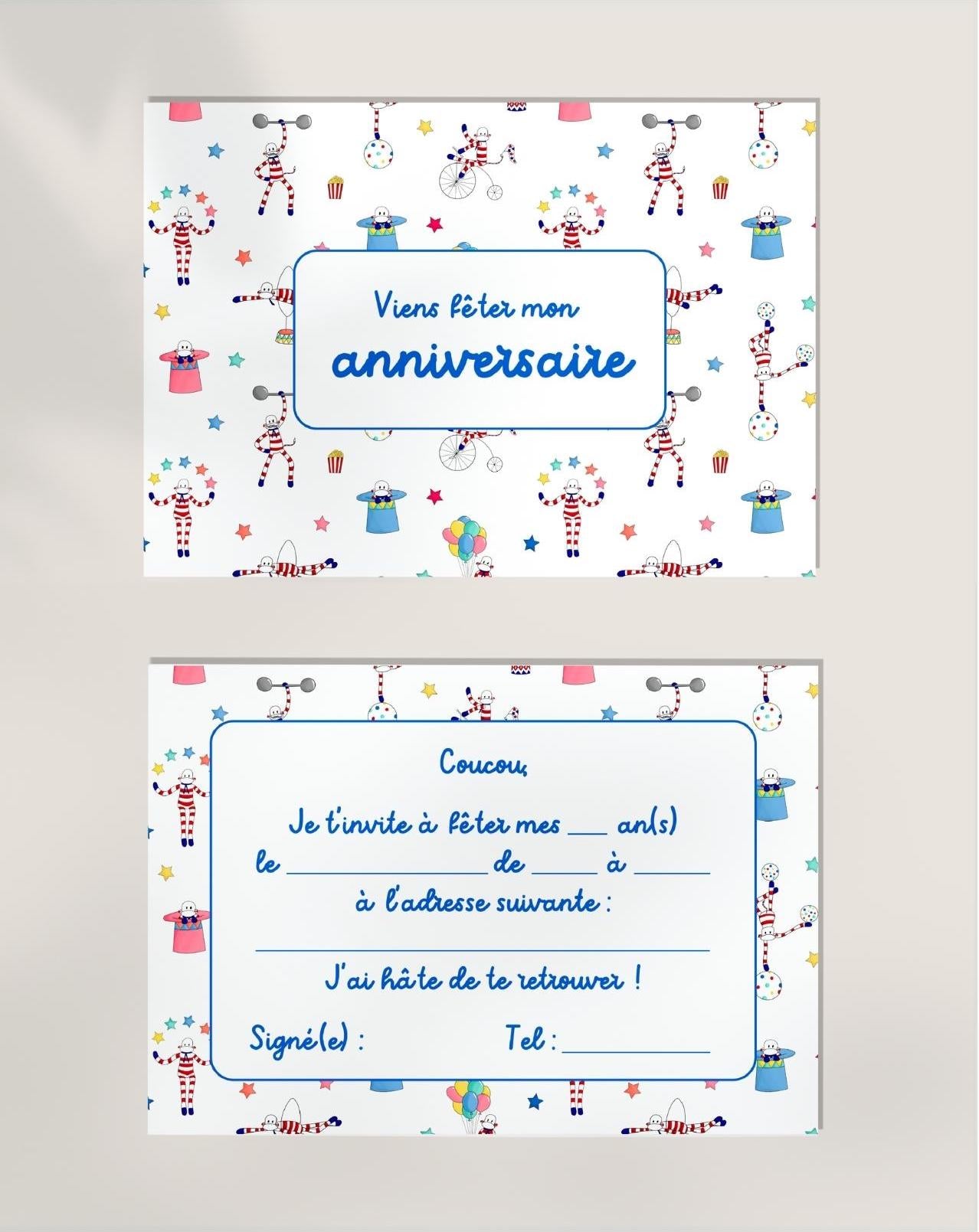 8x Cartes vierges et enveloppes multicolores Papier cartonné de luxe pour  cartes d'invitation Accueil Enfants Anniversaire Merci