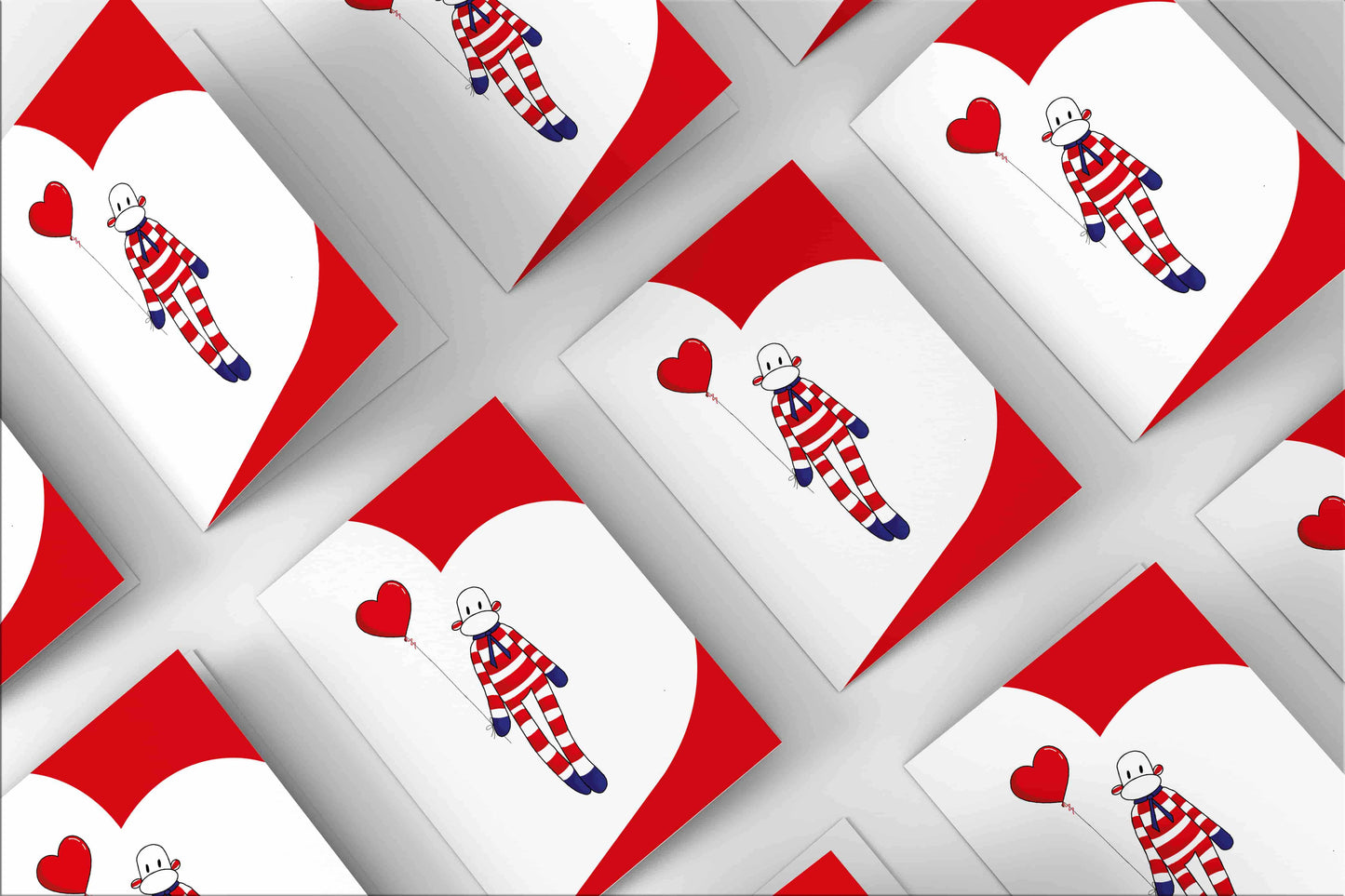 ensemble de cartes je t'aime amour coeur rouge