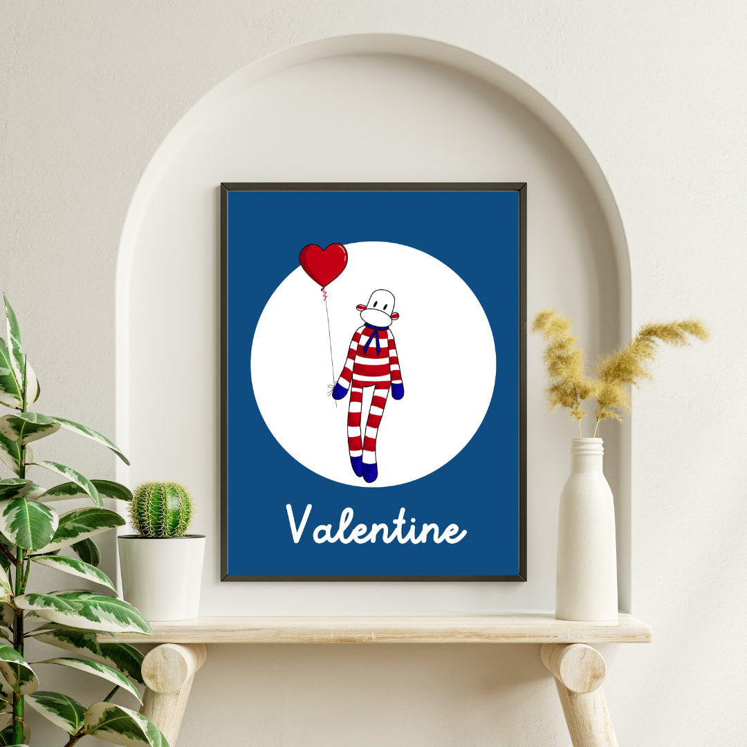 Poster personalizzabile - PALLONCINI BLU