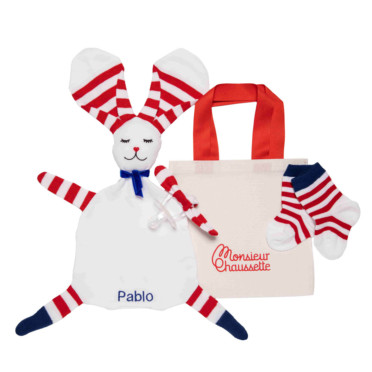 Doudou personnalisé - Lapin Marinette