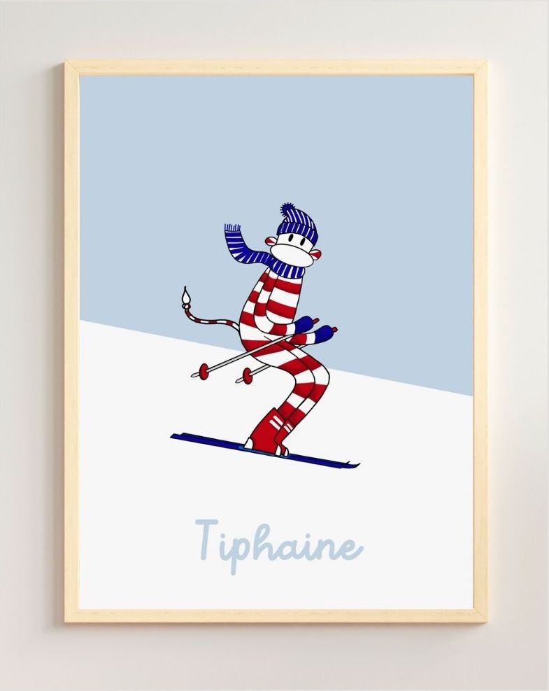 Affiche personnalisable - LE SKIEUR