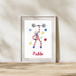 cadre affiche personnalisée homme fort cirque étoiles pablo cadre premium cadeau original enfant parquet