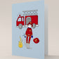 carte double anniversaire garçon pompier camion de pompier