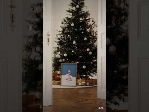 video des posters de noel decoration sports d0'hiver chambre enfants avec musique de noel
